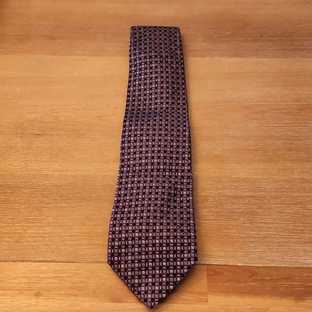 Gucci Brown Blue Print EUC Tie